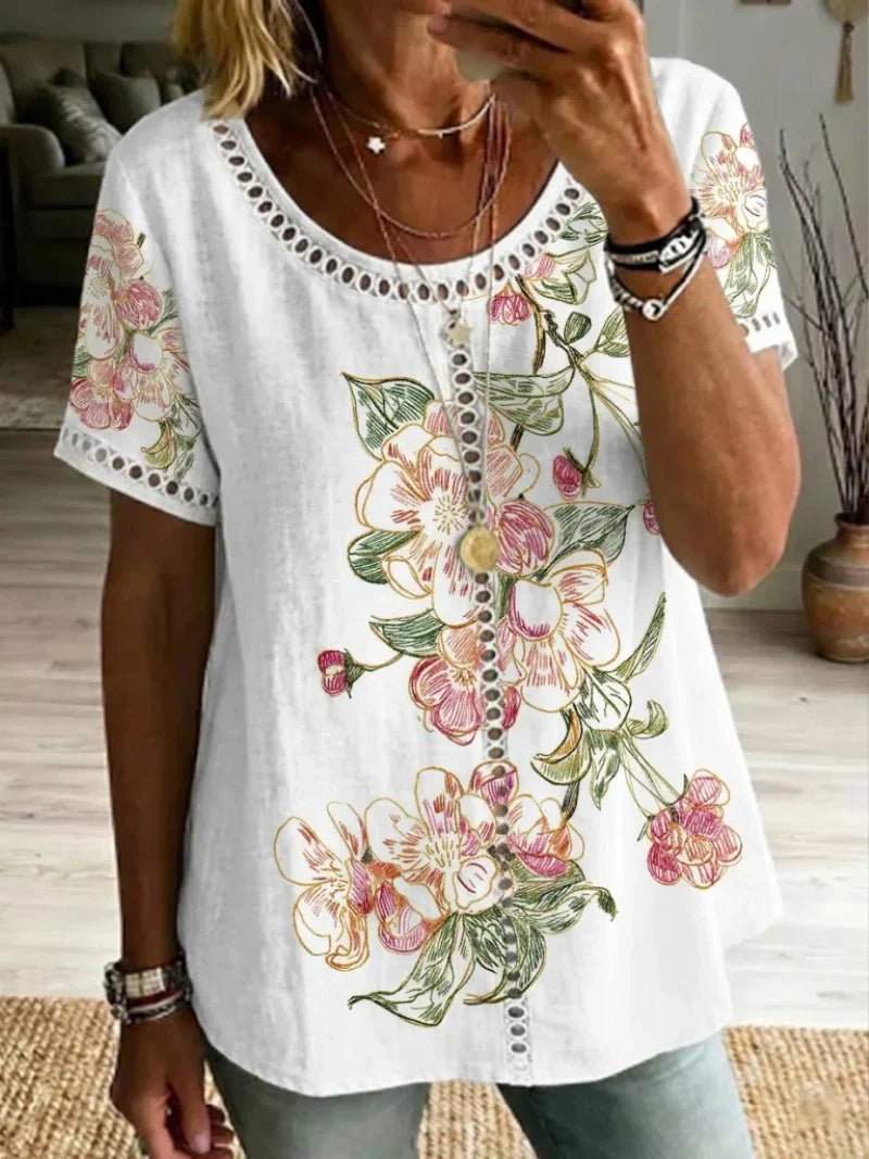Brendie – Oberteil Mit Blumen Muster