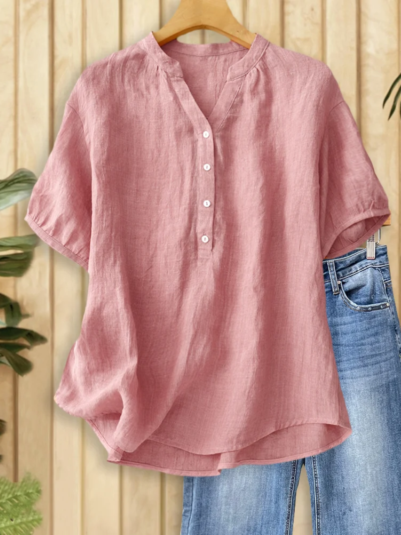 Helora - Bluse mit V-Ausschnitt und weicher Haptik