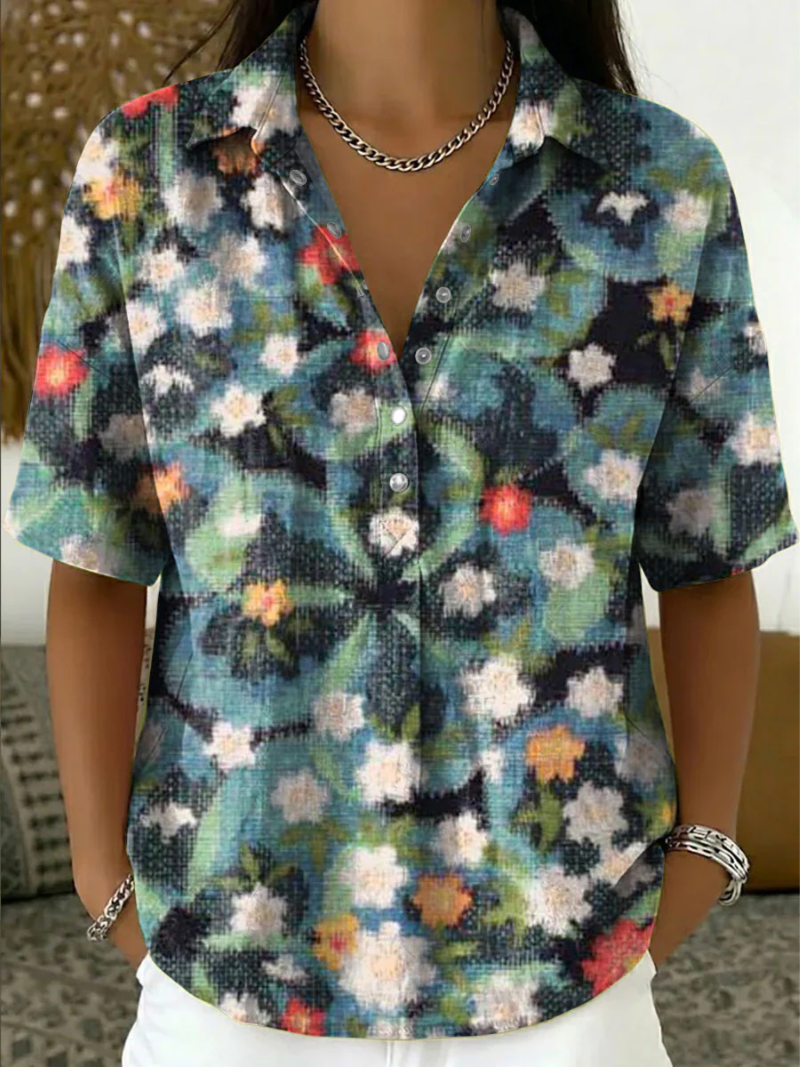 Delora - Bluse mit Soft-Touch-Print