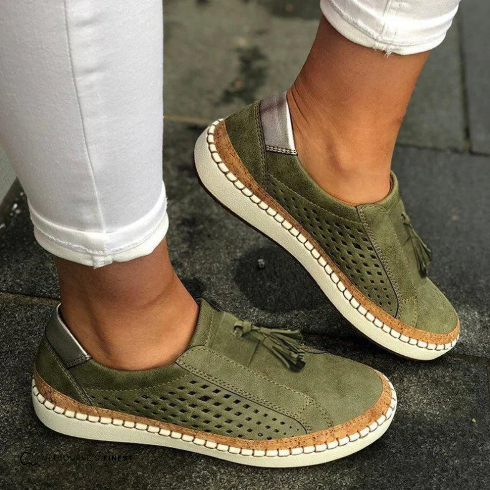 Orthopädische Slip-On-Sneaker für Damen mit Fußgewölbestütze