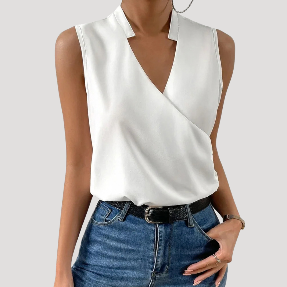 Dorothea | Damen Wickel Ärmellose Bluse