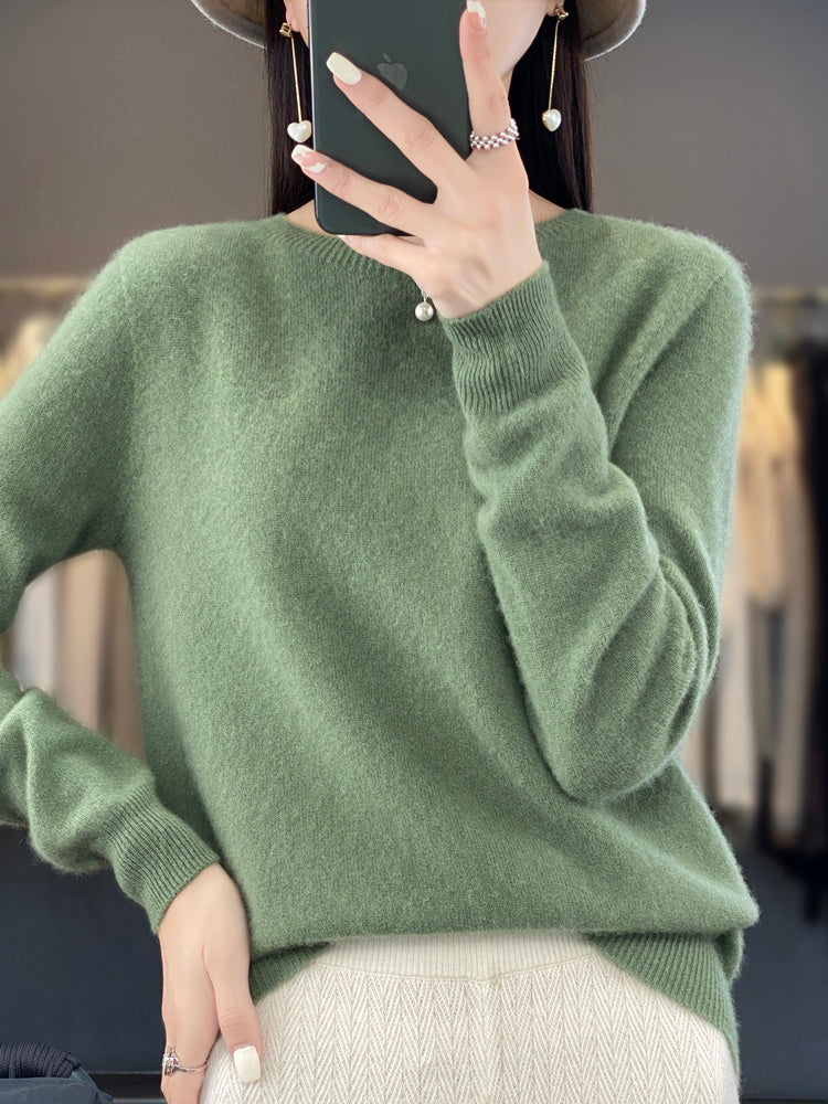 Kirsten | Damen Klassischer Strickpullover mit Langarm