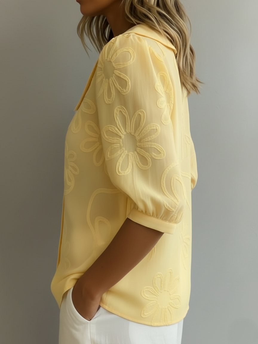 Perina - Soft-Touch-Bluse mit Blumenmuster