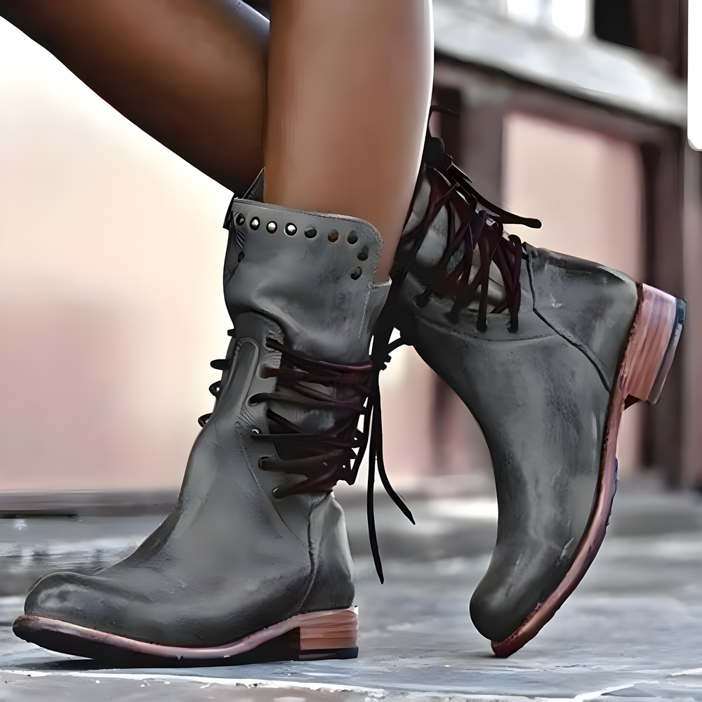 Solvia Elegante Komfort-Stiefel | Grau