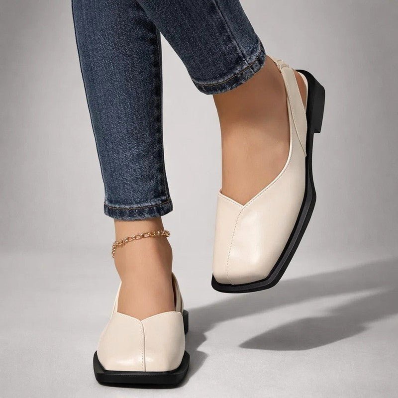 Elegante Damen Ballerinas Mit Square Toe