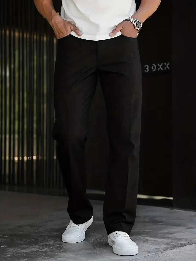 Elegante Herren Pantalon mit Geradem Bein