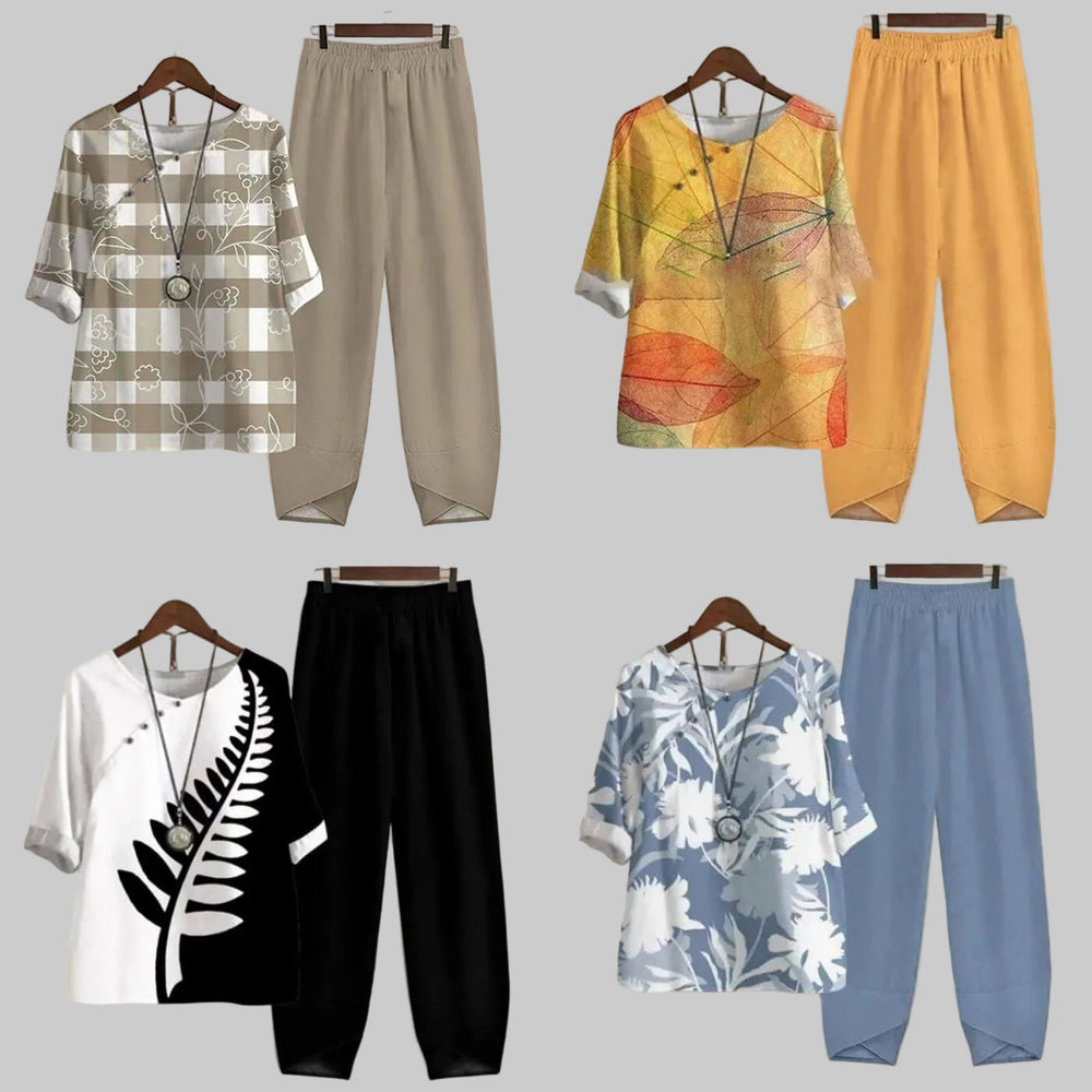 Felicitas | Damen Schmetterling Print Freizeitset