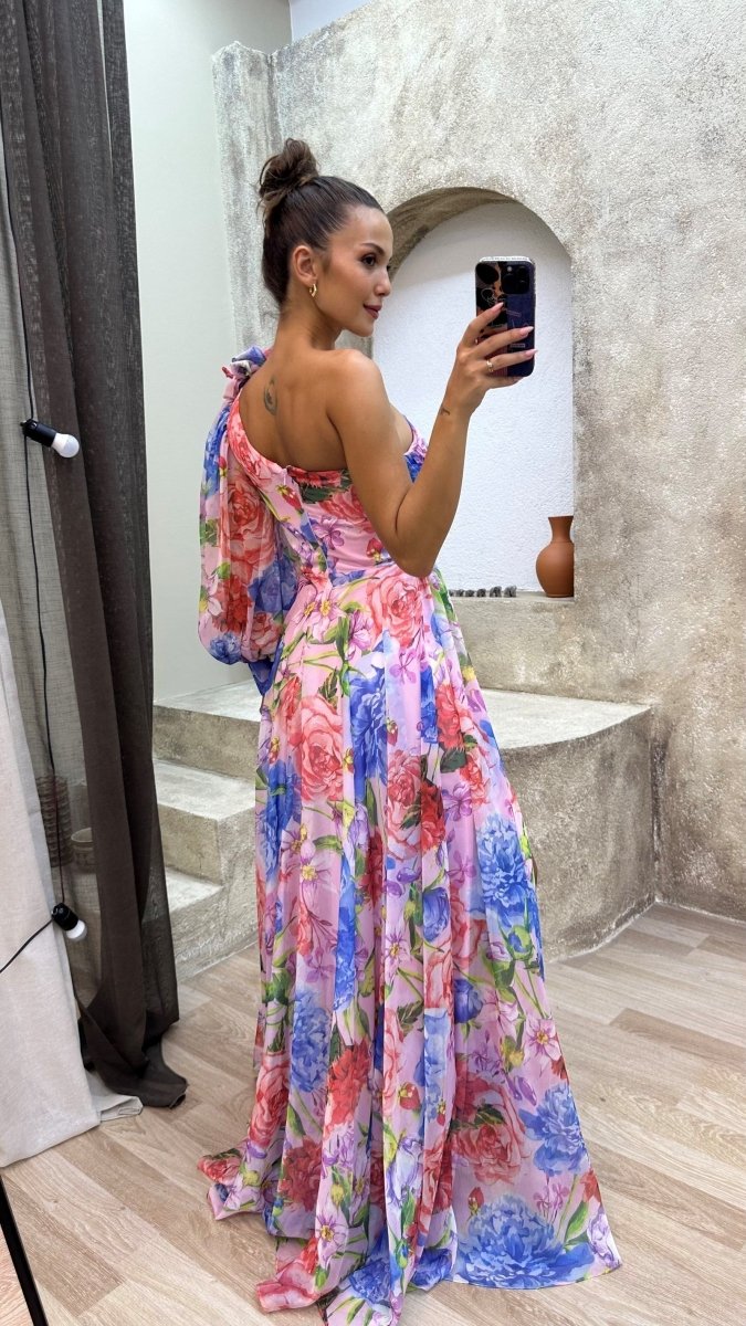 Florales Maxi Kleid Für Gala Und Formelle Anlässe