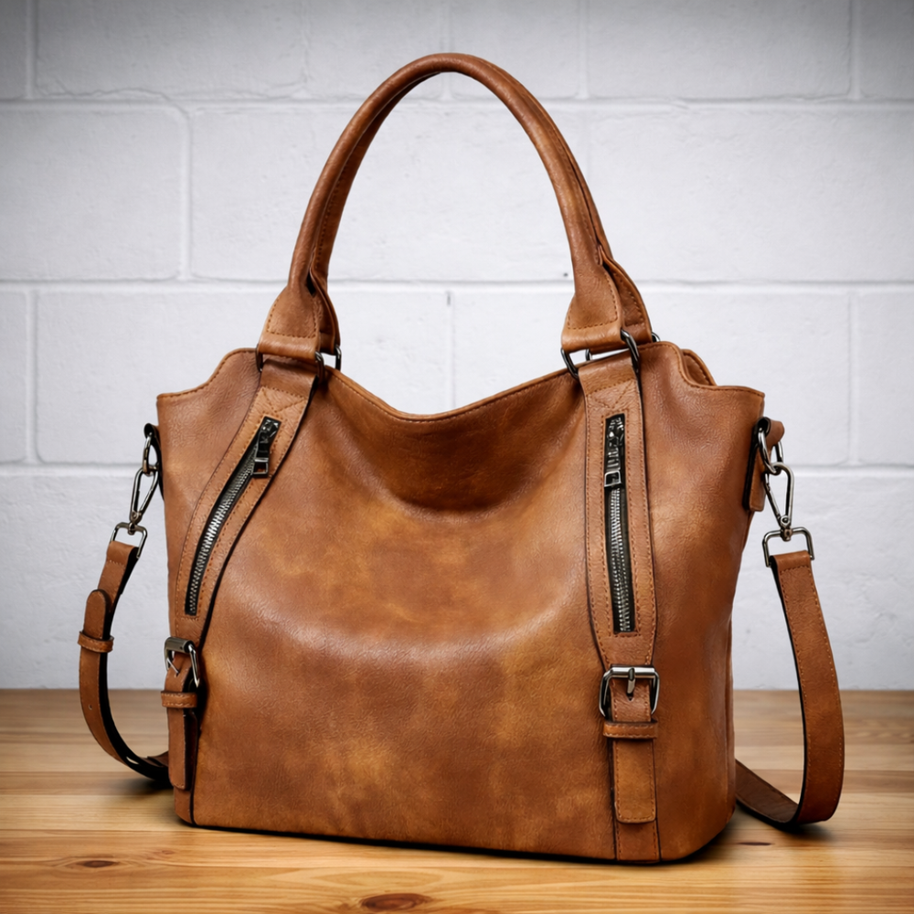 Franka | Damen Schultertasche mit Verstellbarem Riemen