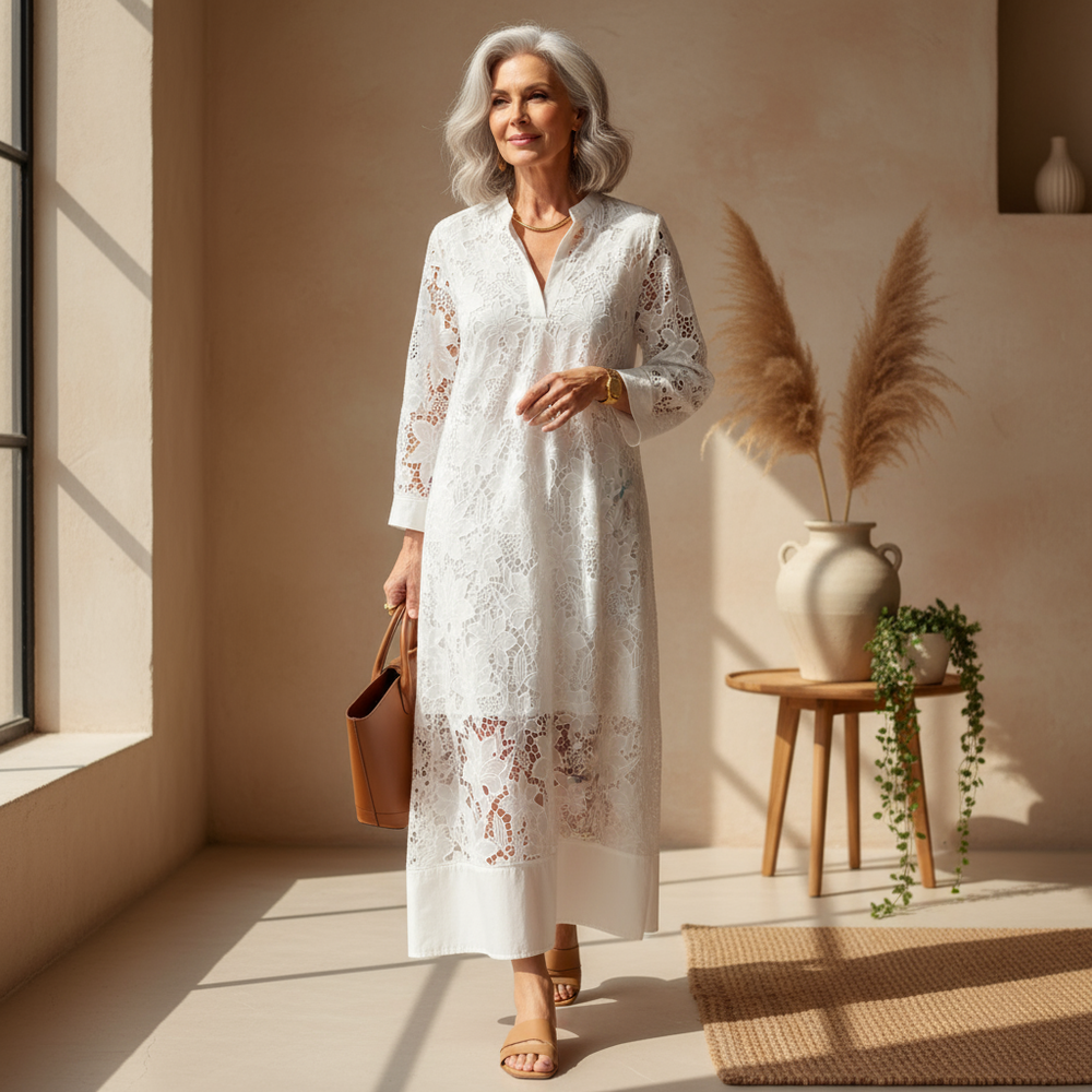 Nerisse - Bequemes Spitzenkleid