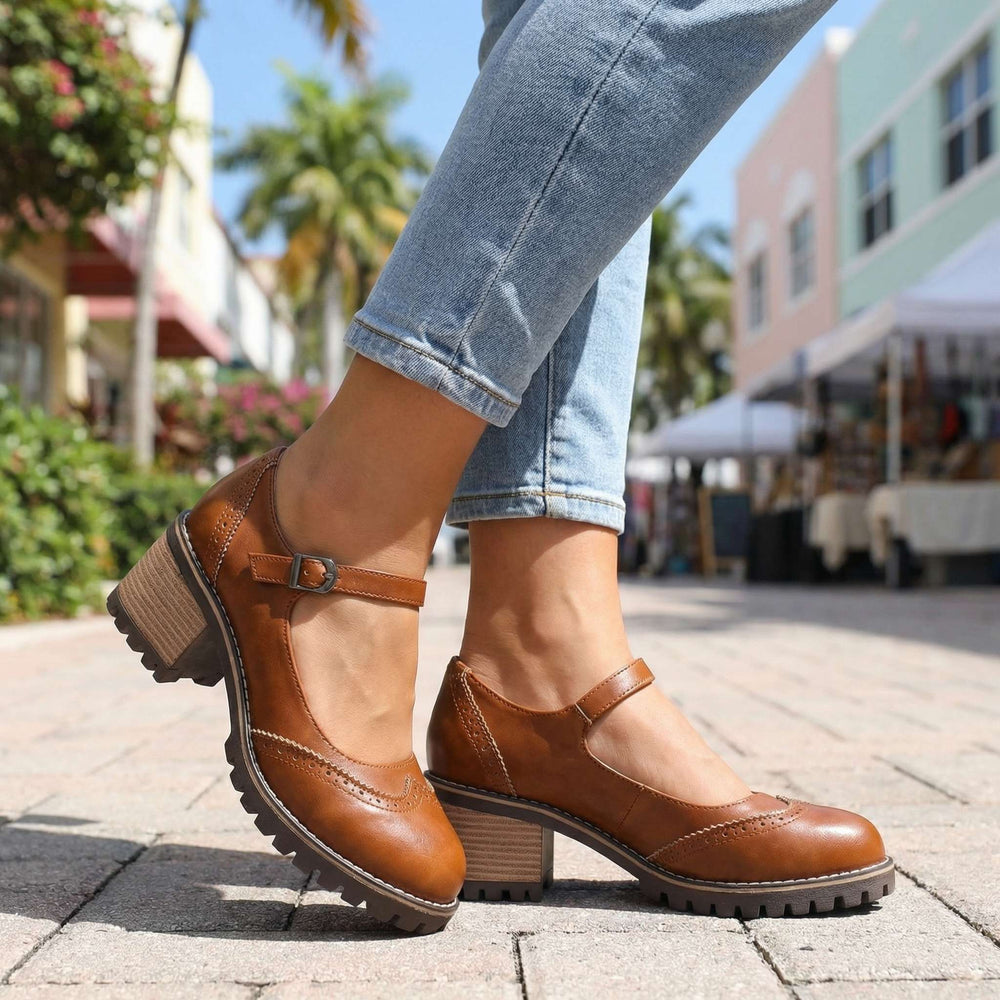 Amelie | Stilvolle T Strap Heels Damen
