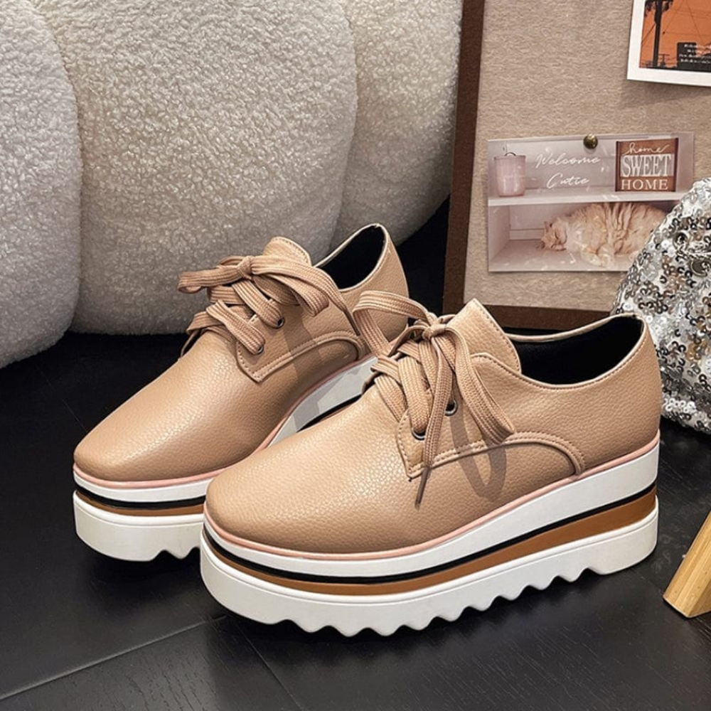 Frieda | Damen Plateau Sneaker mit Schnürung
