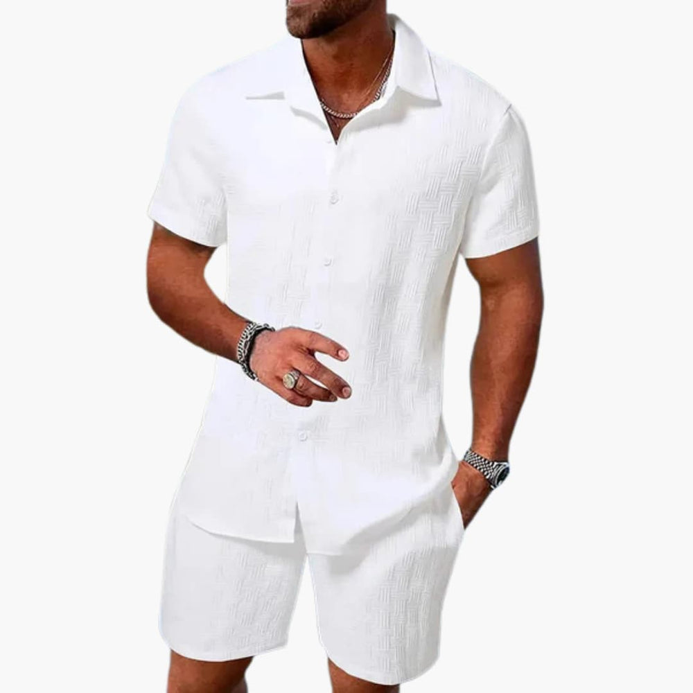 Friedrich | Herren Kurzarm Hemd Shorts Set
