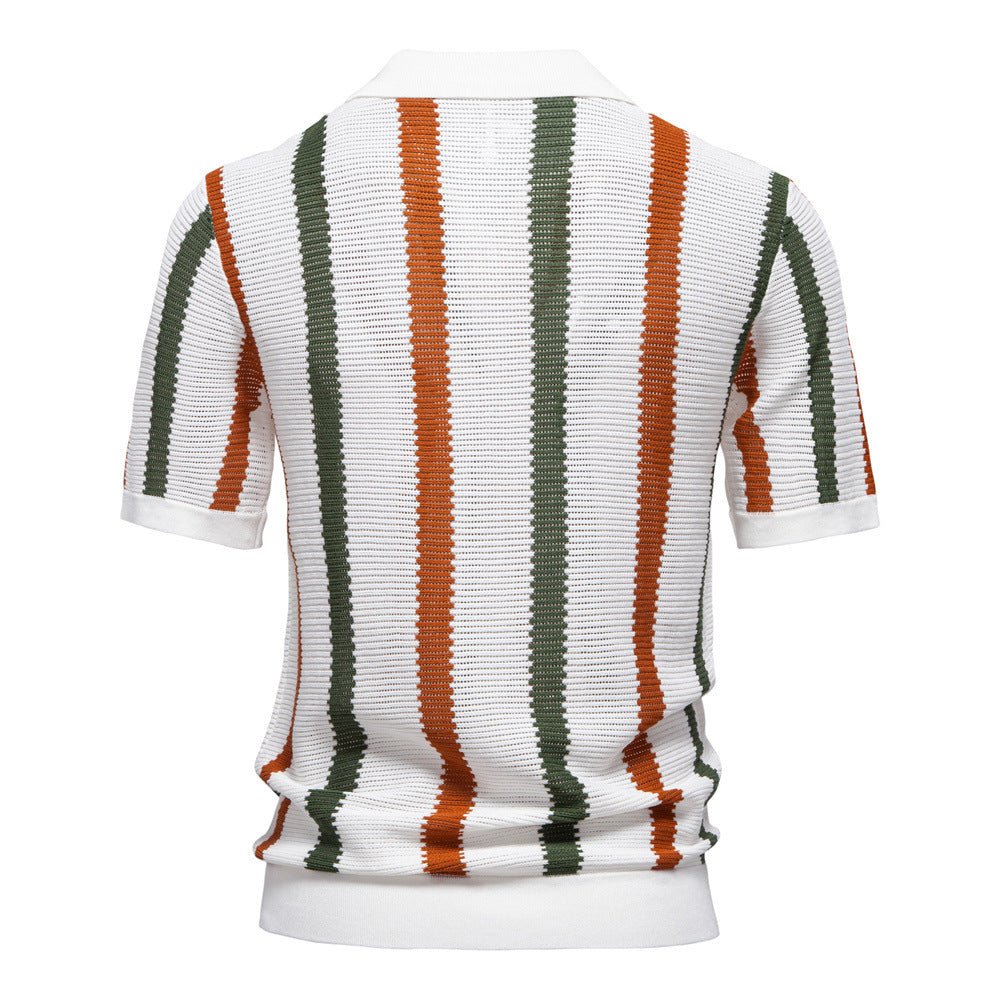 Gestreiftes Poloshirt Herren Kurzarm