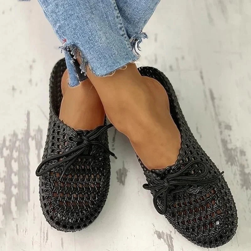 Gewebte Damen Mules sind atmungsaktive Sommer Slipper
