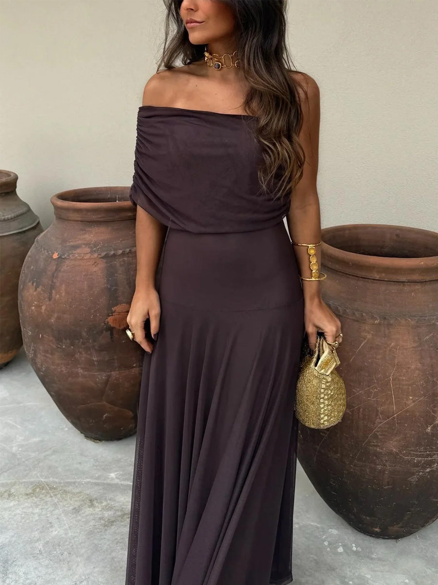 Briallen - Schulterfreies Softtouch-Kleid