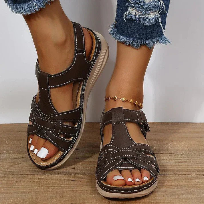 Gisela | Damen Komfort Riemchen Sandalen