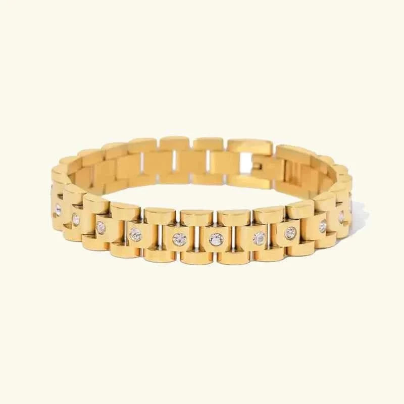 Goldenes Gliederarmband