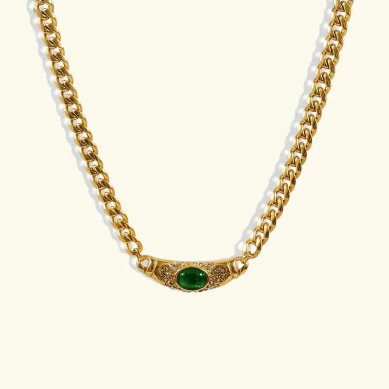 Goldkette Mit Steinen