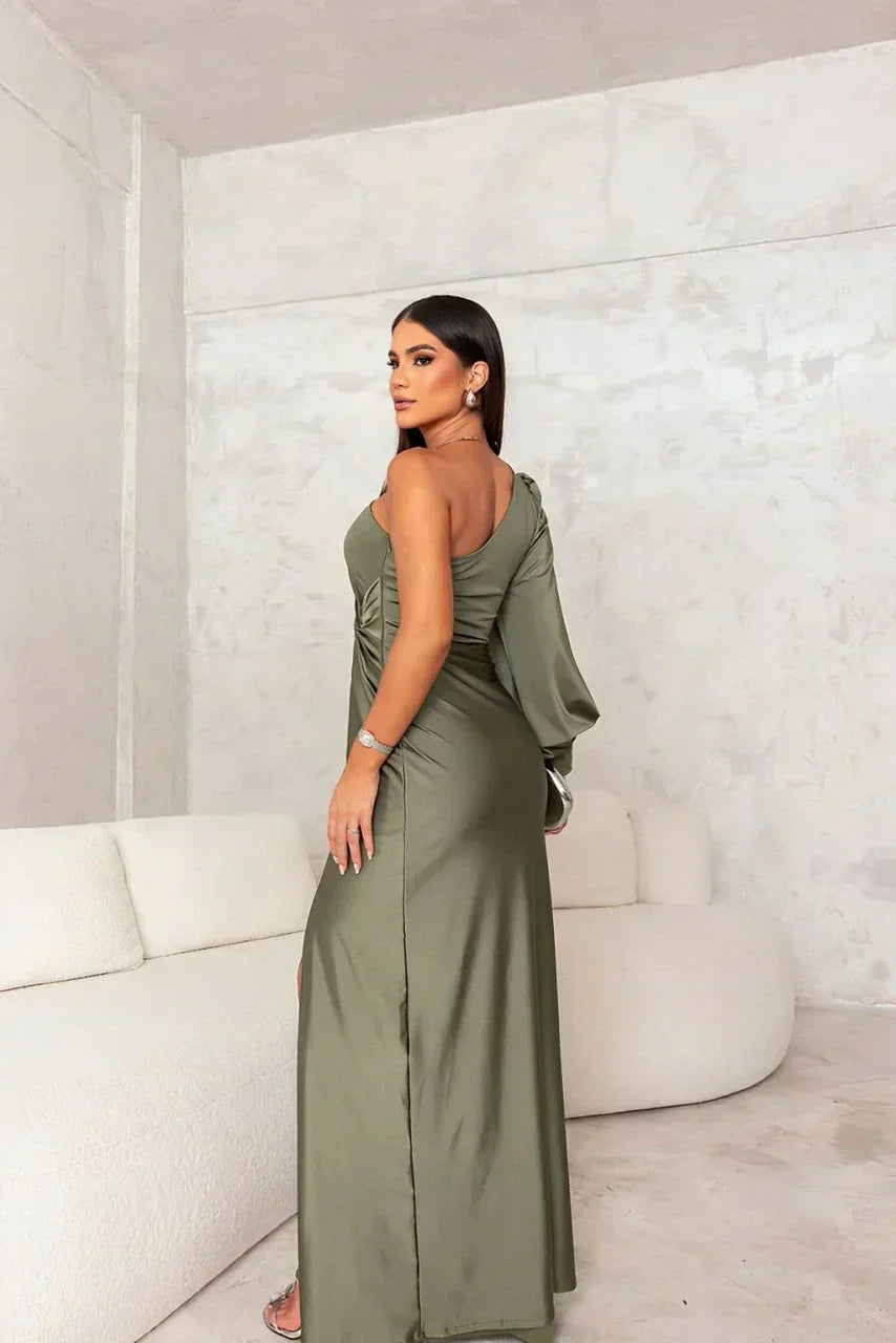 Sofia | Damen Maxikleid schulterfrei modern elegant