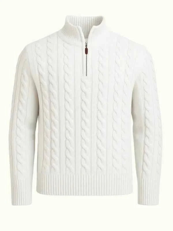 Halber Reißverschluss Pullover Herren