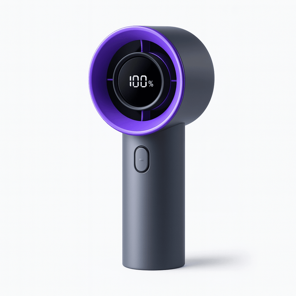 Handventilator tragbar mit Akku und LED-Anzeige
