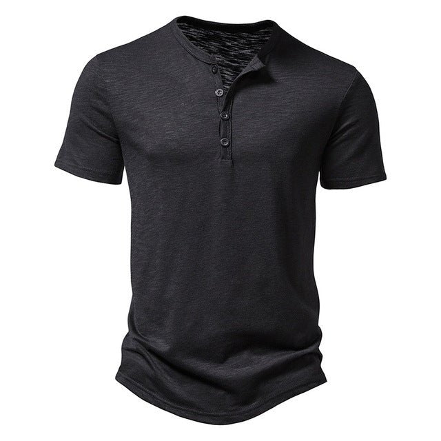Henley T-Shirt Herren Kurzarm