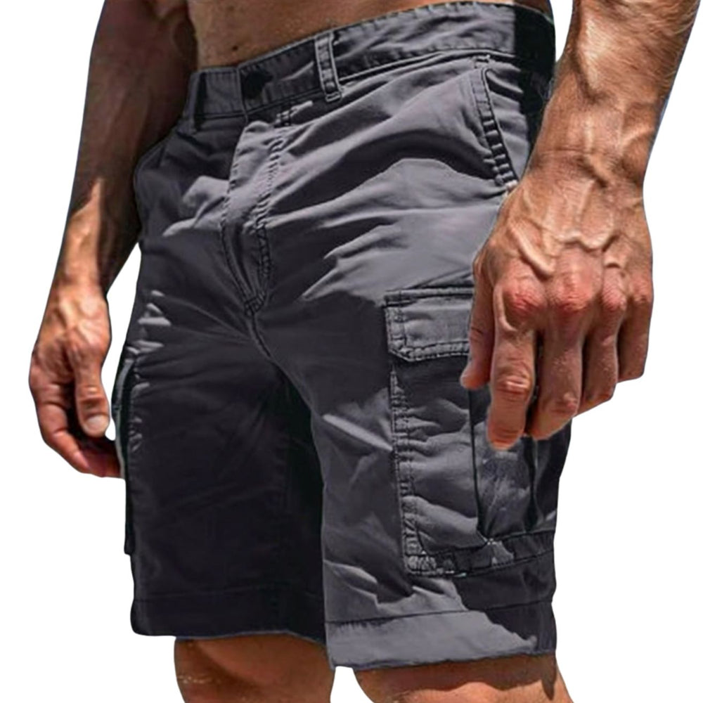 Herren Cargo Shorts mit Knopfverschluss und Seitentaschen