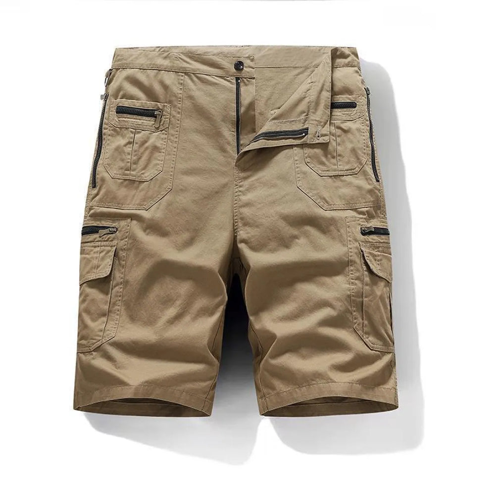 Herren Cargo Shorts mit Mehreren Taschen und Reißverschluss