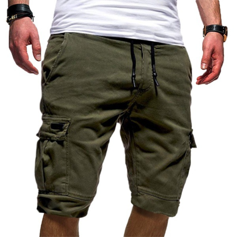 Herren Cargoshorts mit elastischem Bund und Kordelzug