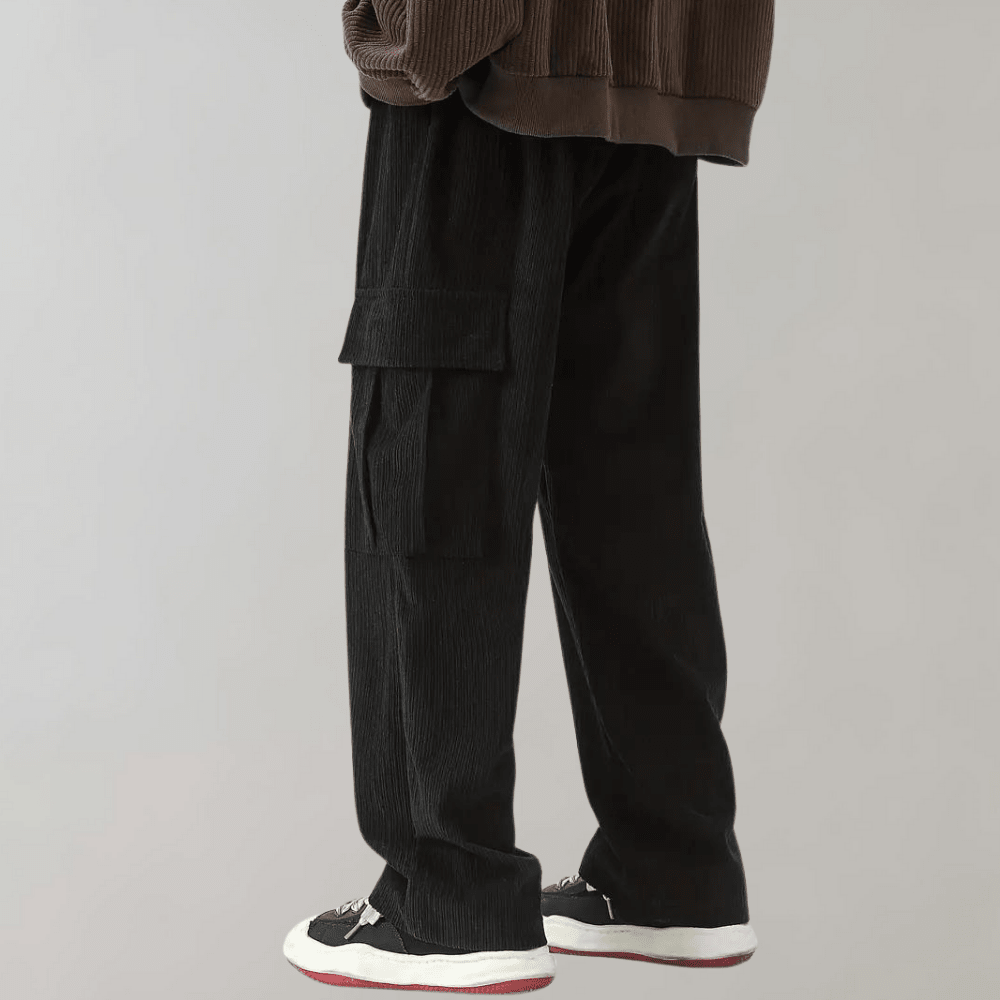 Herren Cord Cargo Hose weit mit Kordelzug