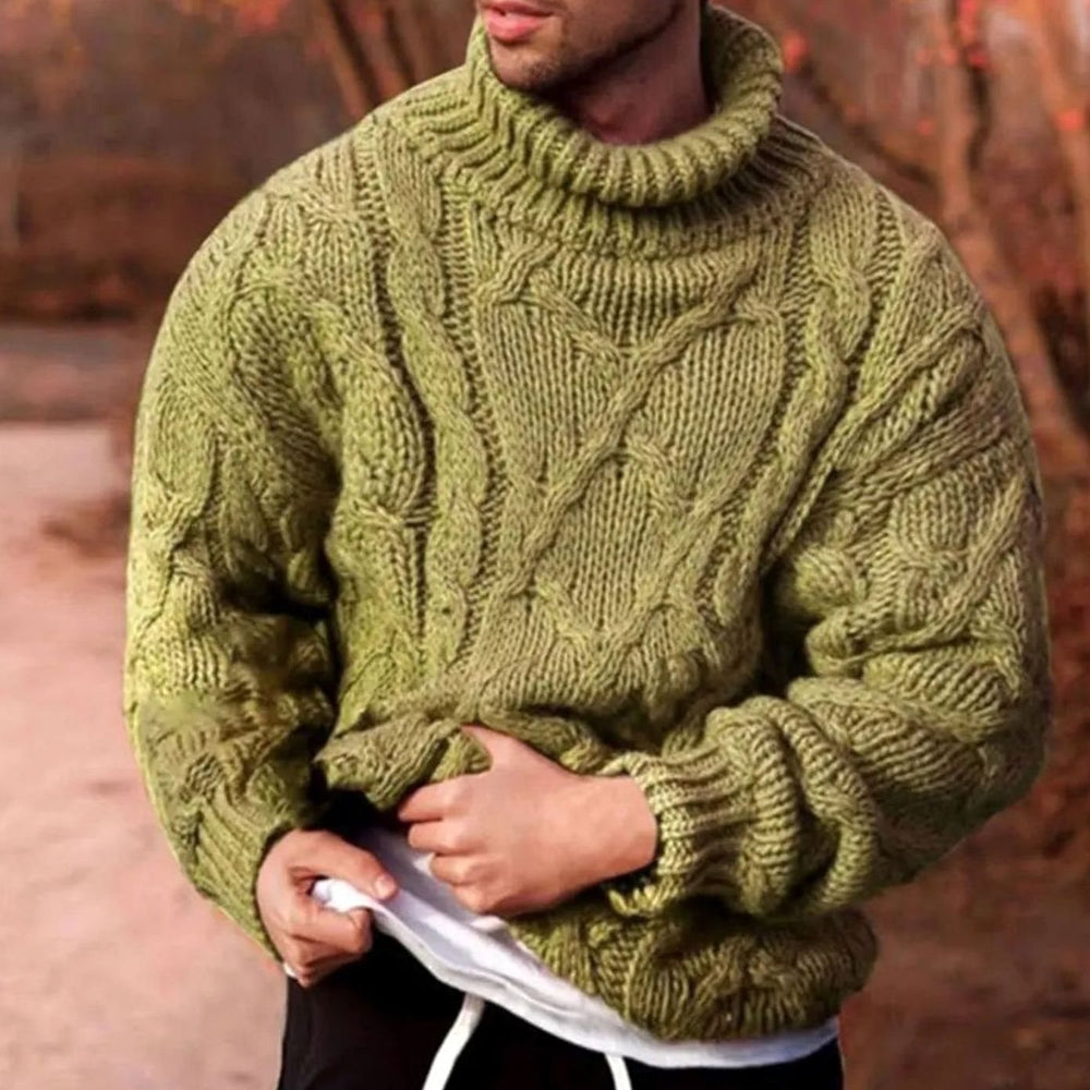 Fabian | Herren Grobstrick Rollkragenpullover für den Winter