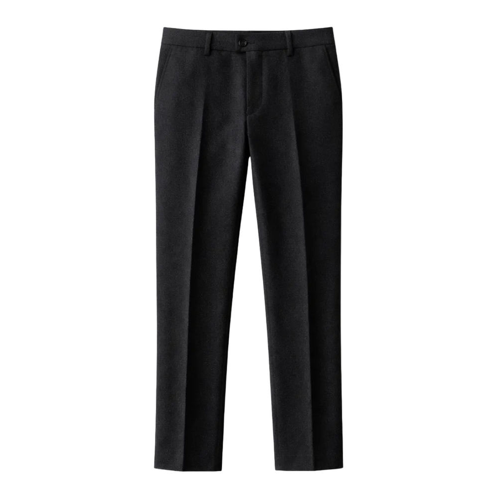 Herren Hose mit geradem Bein, Falten und Gürtelschlaufen