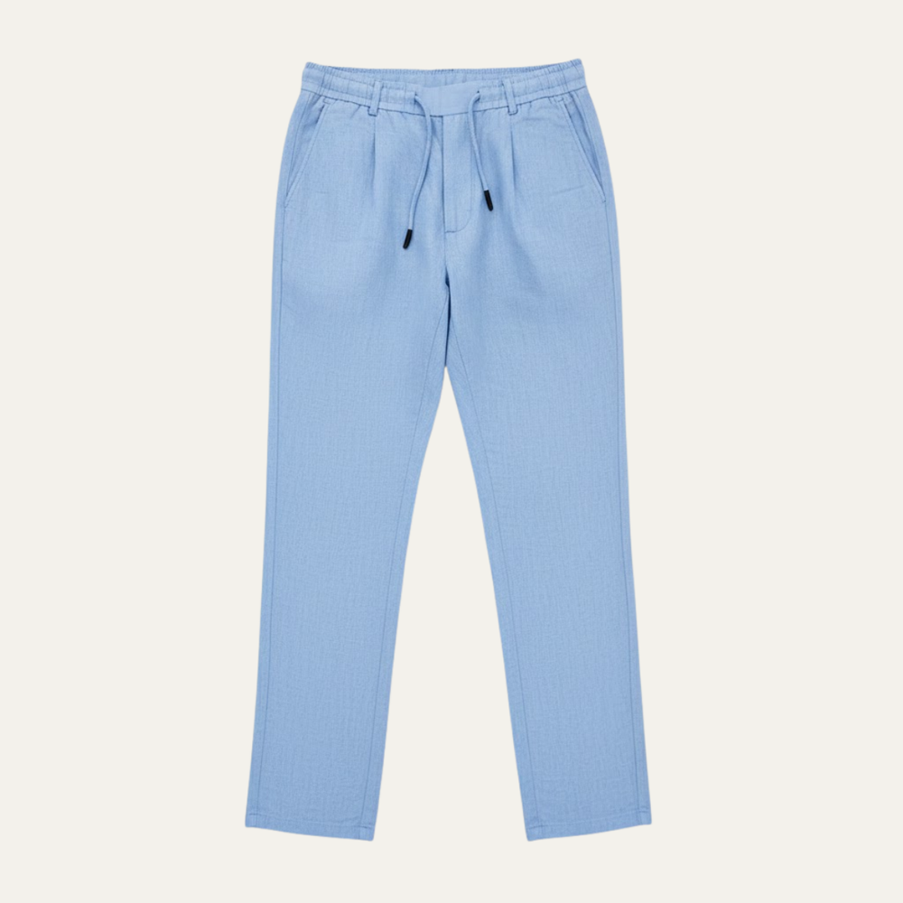Herren Hose mit geradem Bein und Kordelzugbund
