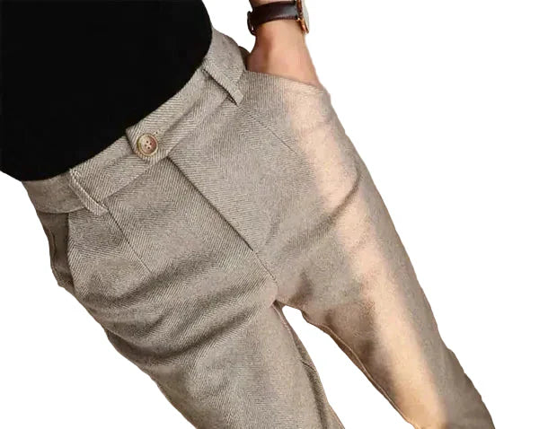 Herren Hose mit hoher Taille und Falten