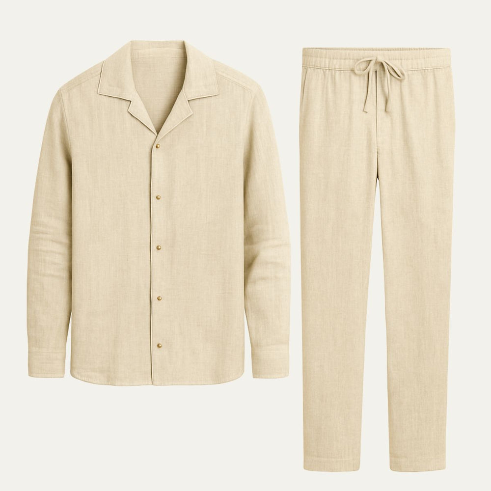 Herren Langarmhemd und Hose Set