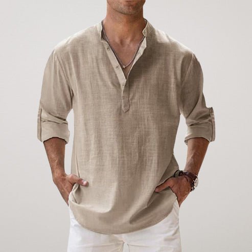 Andreas | Herren Leinen Sommerhemd Langarm Relaxed-Fit
