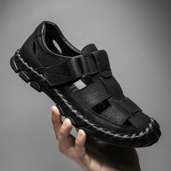 Herren offene Zehen Slide-Sandalen mit einteiligem Riemen im oberen Bereich