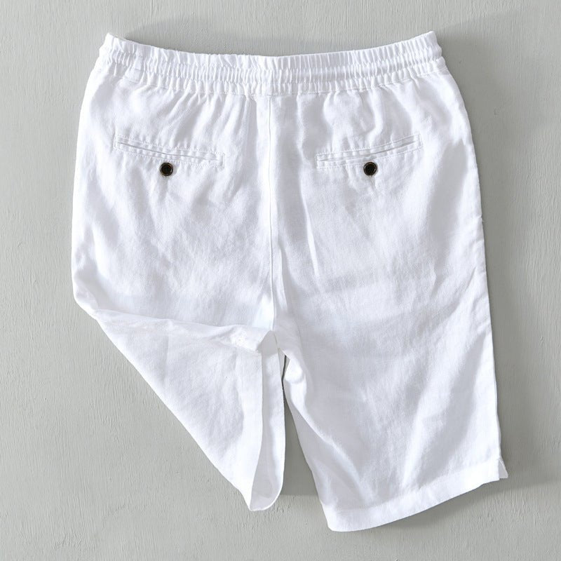 Matthias | Herren Relaxed-Fit Leinen Shorts mit Kordelzug
