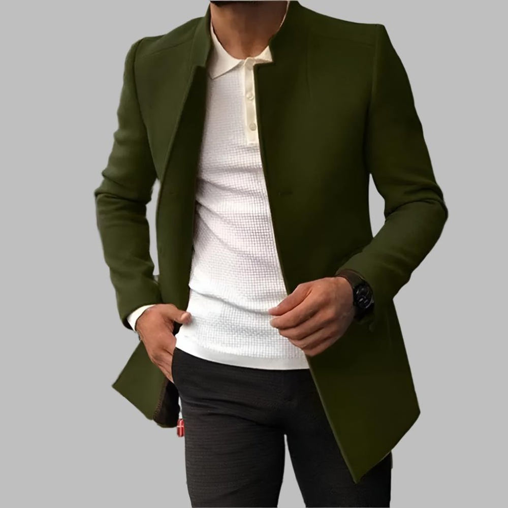 Moritz | Herren Slim-Fit Wollmantel Stehkragen Eleganter Mantel