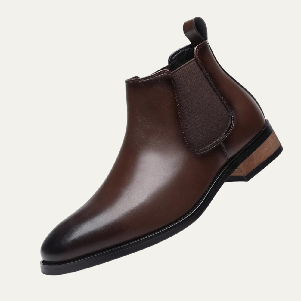 Herren Stiefeletten mit elastischen Seiteneinsätzen und Zuglaschen