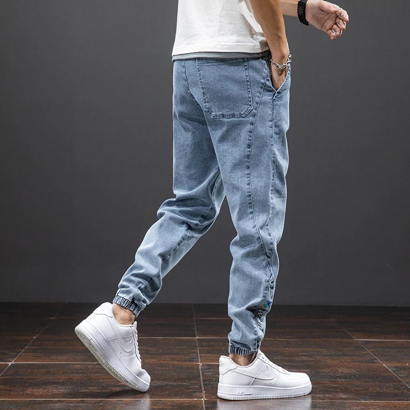 Christian | Herren Stretch Denim Jogginghose Elastischer Bund Entspannte Passform