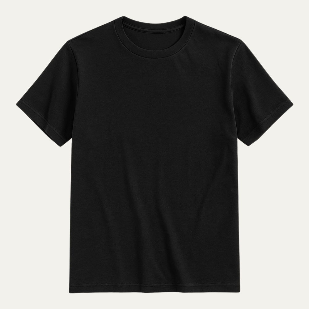 Herren T-Shirt mit kurzen Ärmeln, Rundhalsausschnitt und geradem Saum