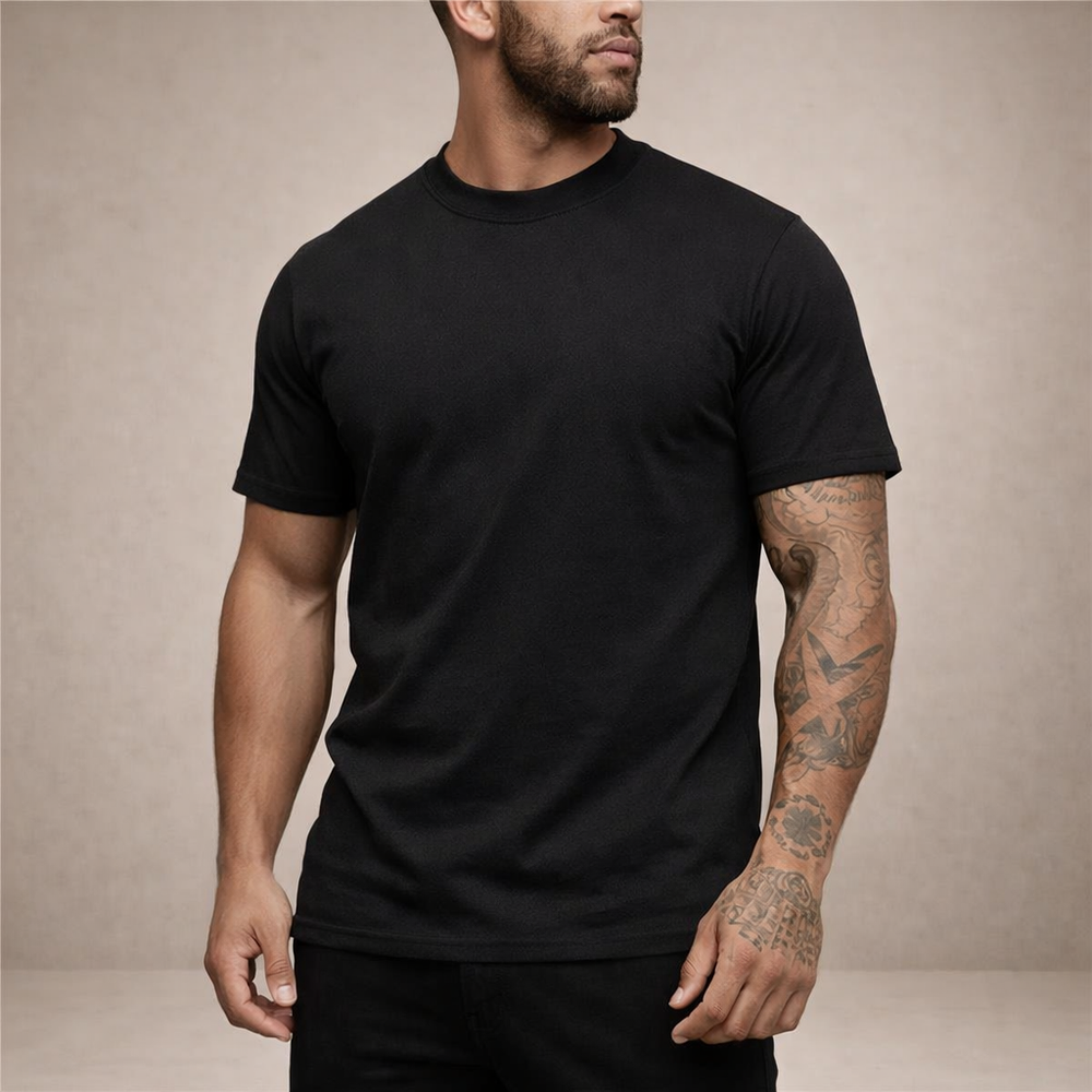 Herren-T-Shirt mit Rundhalsausschnitt und kurzen Ärmeln