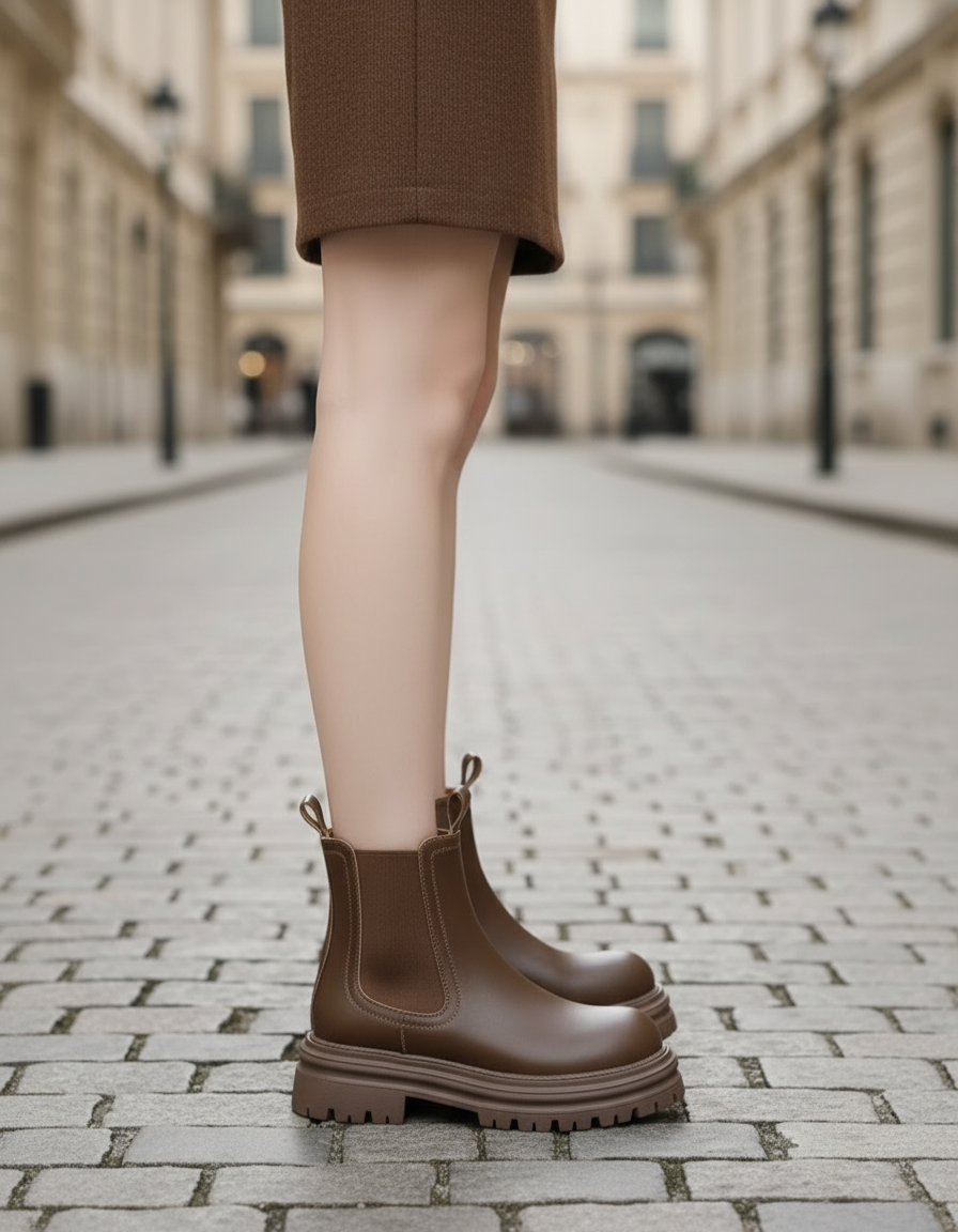 Nelly | Goldbraun Stiefelette