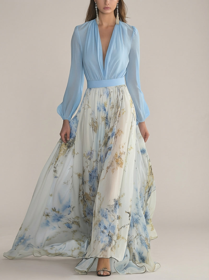 Zdravka – Maxi Kleid Mit Blumen Muster