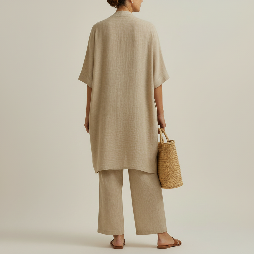 Risteena – Minimalistisches Dreiteiliges Set Aus Leinen Und Baumwolle