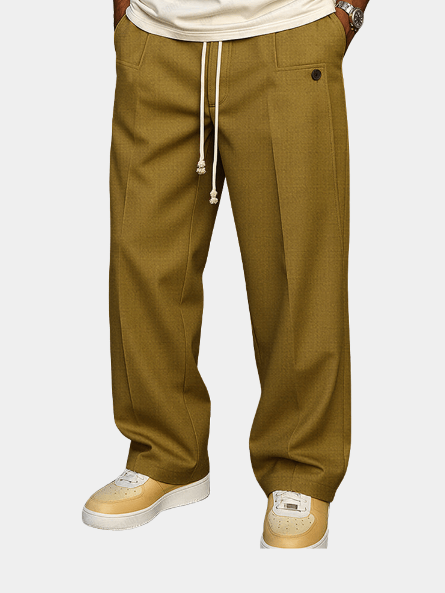 Hose Herren Weit Mit Bundfalte