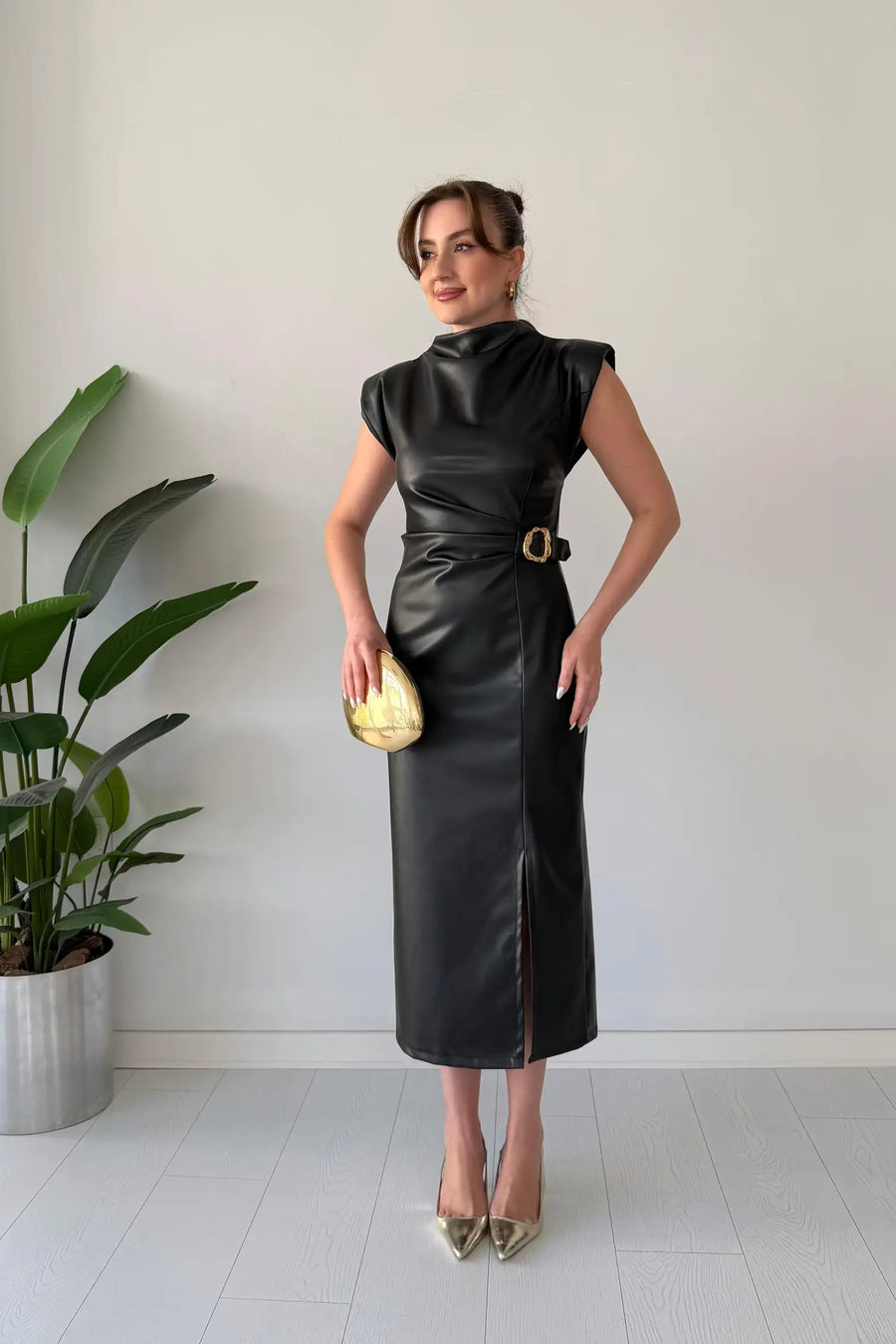 Claudine - Elegantes Kleid Mit Gürtel