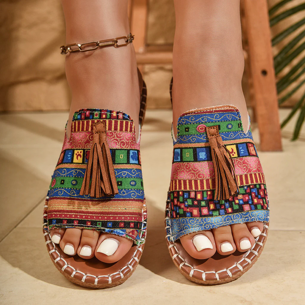 Margaret – Sandalen Mit Quasten im Bohemian Stil